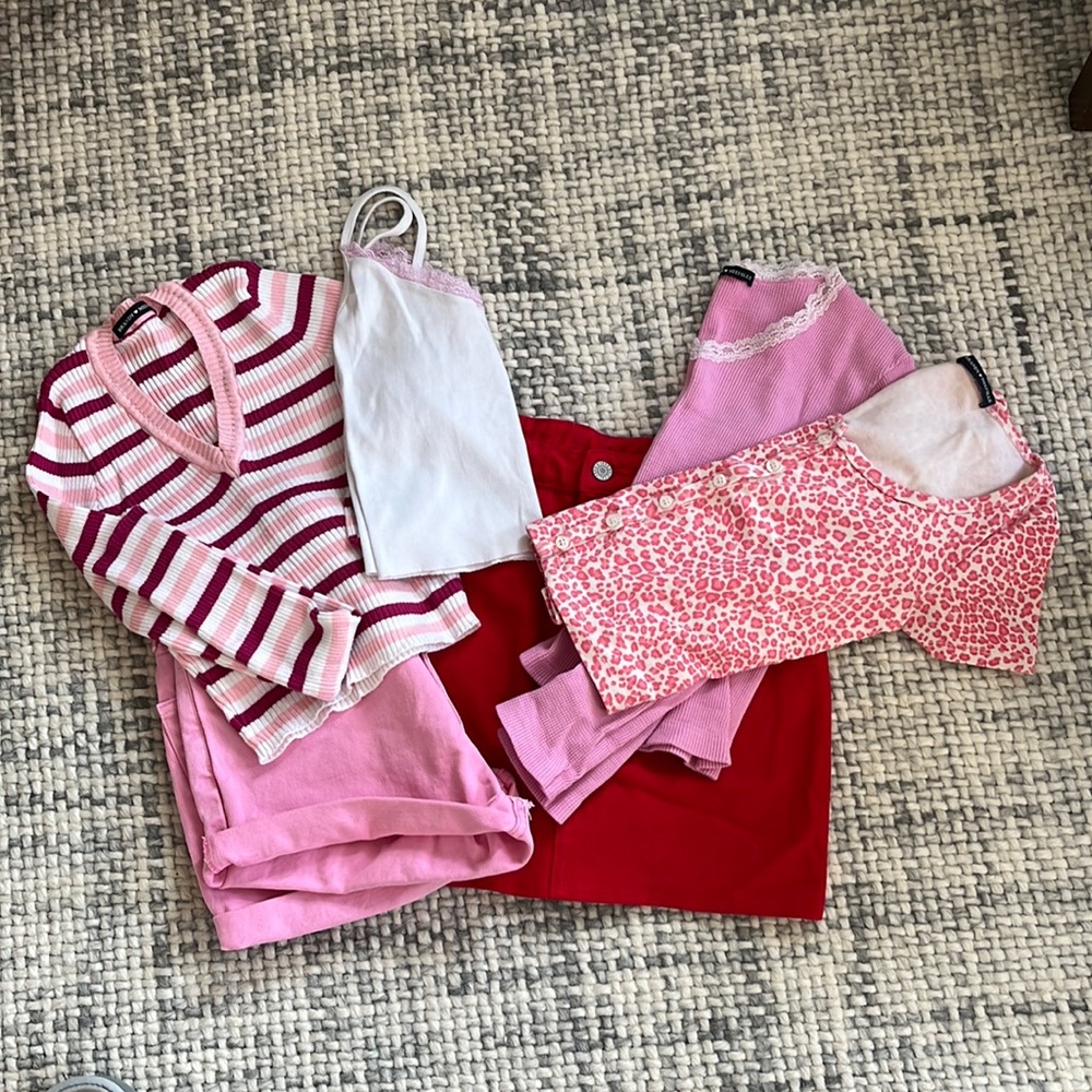 RARE Brandy Bundle 5 Pieces Pink & Red Tops & Bottoms